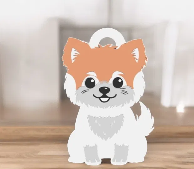 Móc Khóa Chó 2D Đơn Giản - Image 8