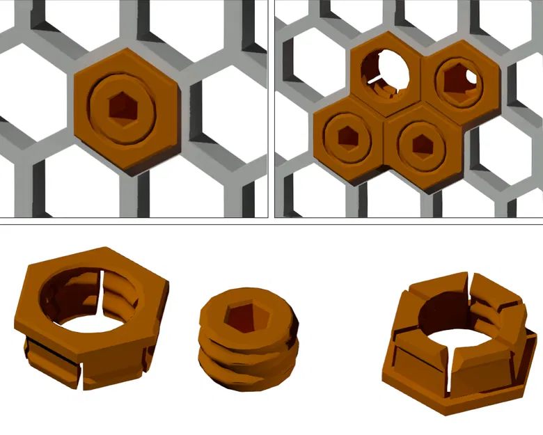 Insert Vít Thanh Lịch Cho Tường Lưới Tổ Ong (Elegant Screwiverse) - Image 1