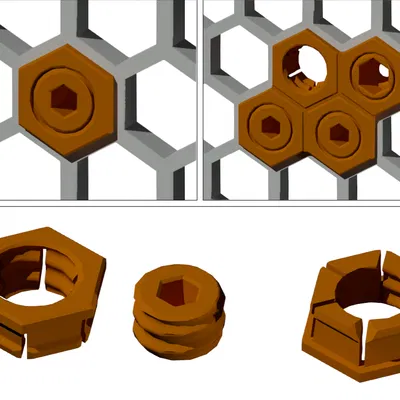 Insert Vít Thanh Lịch Cho Tường Lưới Tổ Ong (Elegant Screwiverse)