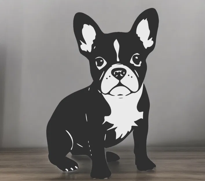 Trang trí tường 2D hình chó độc đáo - Image 5