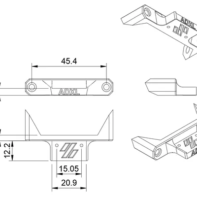 Giá đỡ ADXL345 mặt trước cho VORON 2.4 SB