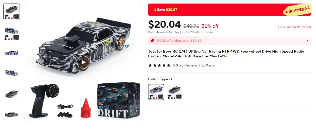 File Gắn Body Xe Drift Tỉ Lệ 1:43 Jiabaile - Image 2