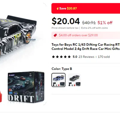 File Gắn Body Xe Drift Tỉ Lệ 1:43 Jiabaile