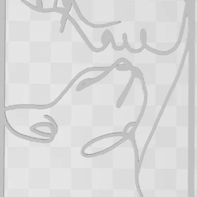 Tranh vẽ nét Nữ và Mèo