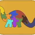 Puzzle Khủng Long Brontosaurus Cho Bé - Thumbnail 3