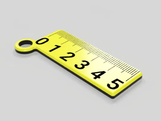 Móc khóa thước kẻ 5cm tiện dụng - Image 2