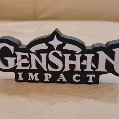 Chân Đế Logo Genshin Impact 3D