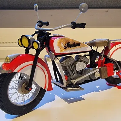 Mô hình xe Indian Chief đời 1947 của Ed van der Heijden