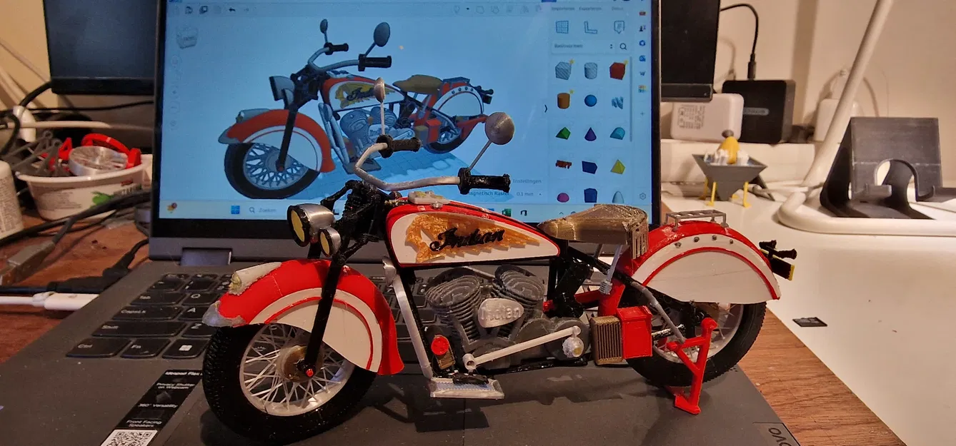 Mô hình xe Indian Chief đời 1947 của Ed van der Heijden - Image 20