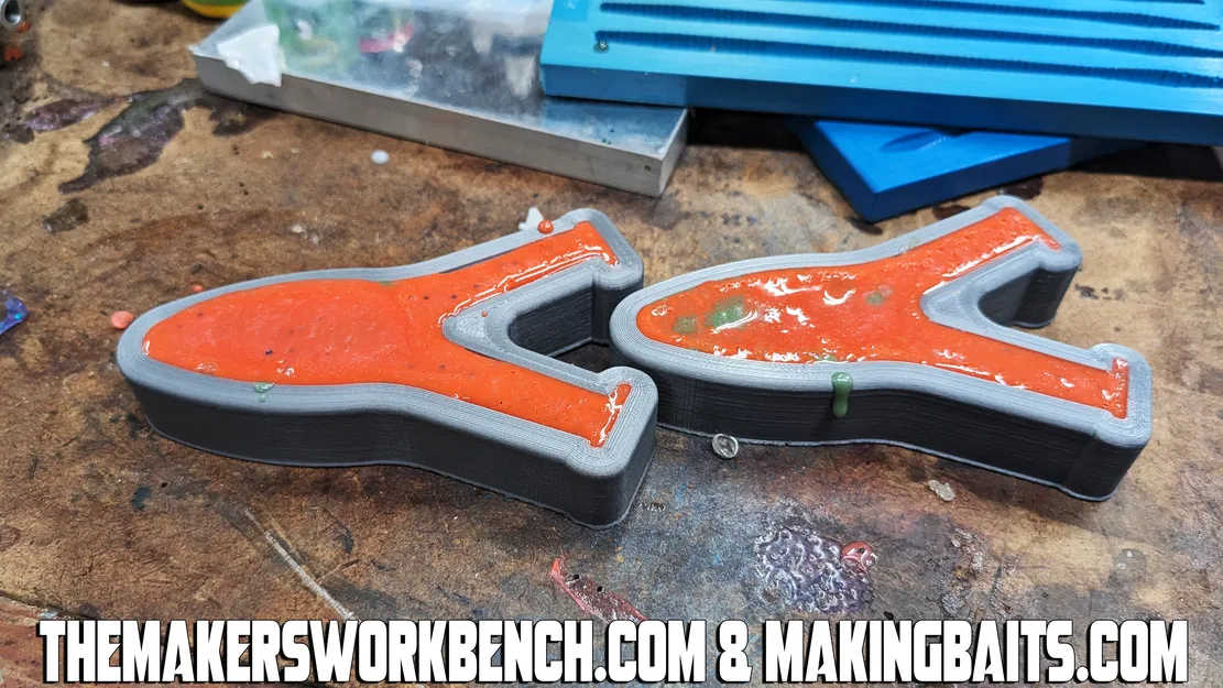 Khuôn Mồi Ếch Bơi "Open Pour" 3.5 inch - Image 3