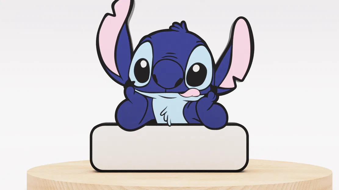 Hộp đèn Stitch có Tên của bạn / Đèn LED - Image 4