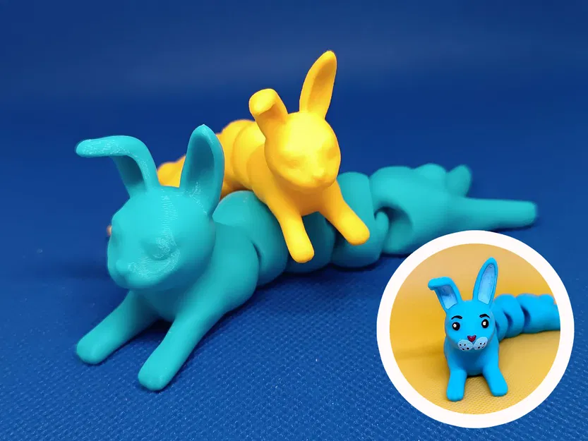 Thỏ Khớp Nối (In Liền Một Khối) - Image 1