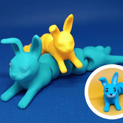 Thỏ Khớp Nối (In Liền Một Khối)