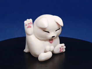 Mèo Liếm Banh - Tượng 3D Độc Đáo