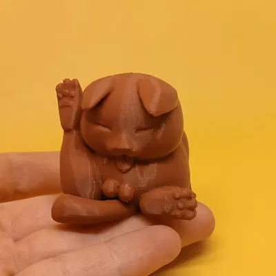 Mèo Liếm Banh - Tượng 3D Độc Đáo