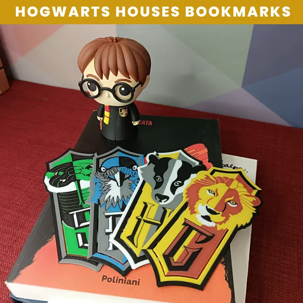 Bookmarks Hogwarts Harry Potter RevPrinting Miễn phí STL 3MF - Image 1