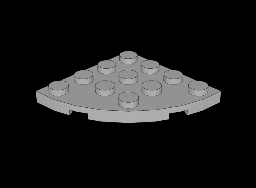 Tấm Lego Tương Thích (30565.dat) Vuông Góc Bo 4 x 4 - Image 1