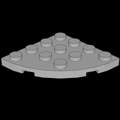Tấm Lego Tương Thích (30565.dat) Vuông Góc Bo 4 x 4
