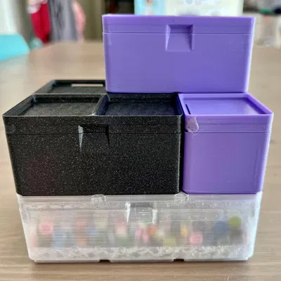 Hộp Gridfinity Có Nắp (Nam châm)