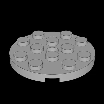 Tấm Lego Tương Thích (60474.dat) Tròn 4x4 Có Lỗ và Khớp Nối