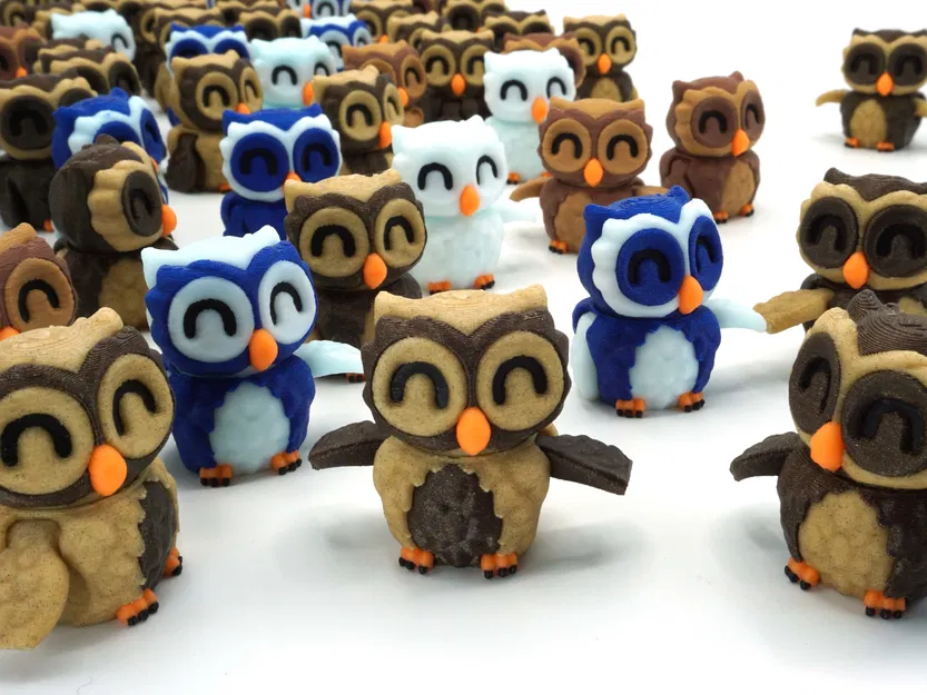 Mô Hình Cú Mèo Tí Hon Khớp Lắp Ráp In Tại Chỗ - Image 4