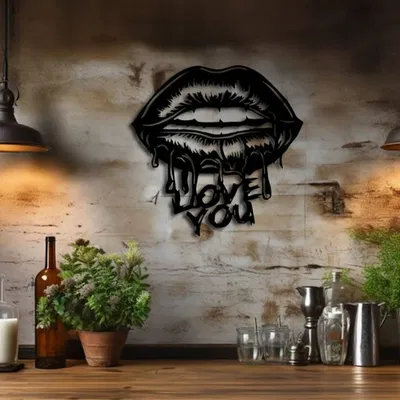 Tranh Nghệ Thuật 'I Love You' Đôi Môi Thanh Lịch