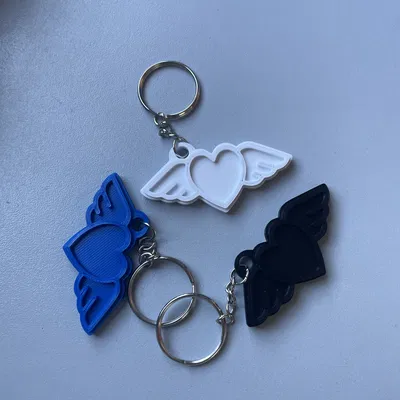 Móc Khóa Trái Tim Có Cánh