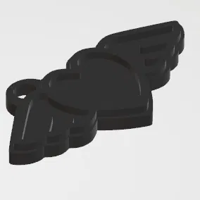 Móc Khóa Trái Tim Có Cánh