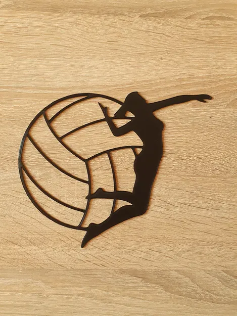 Trang trí tường nữ VĐV bóng chuyền - Bản trống và Bản đầy đủ - Image 2