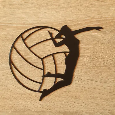 Trang trí tường nữ VĐV bóng chuyền - Bản trống và Bản đầy đủ