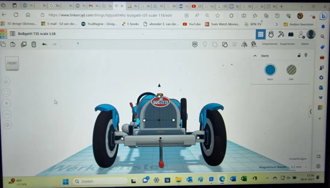 Mô hình xe Bugati T35 năm 1924 của Ed van der Heijden - Image 6