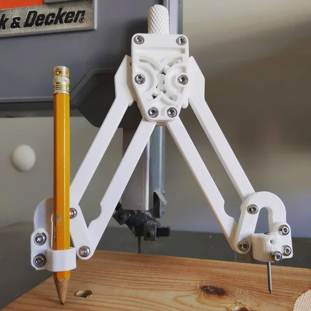 Com-pa vẽ kỹ thuật với cánh tay song song có bánh răng - Image 1