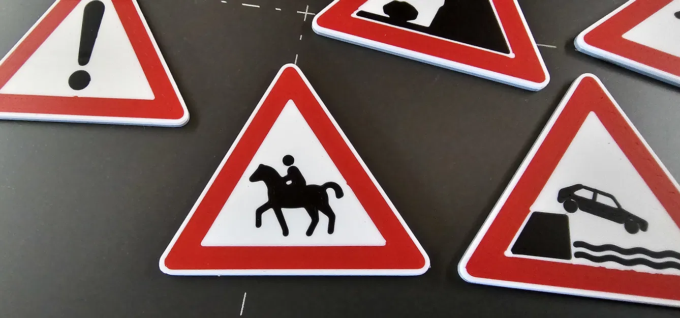 Biển báo Giao thông Đức "Cảnh báo" 101-xx - Image 2