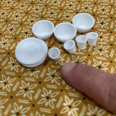 Chén Đĩa Mini Nhà Búp Bê - Tỷ Lệ 1:12