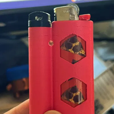 Hộp đựng bật lửa Bic Bestagon và hộp stash đã chỉnh sửa