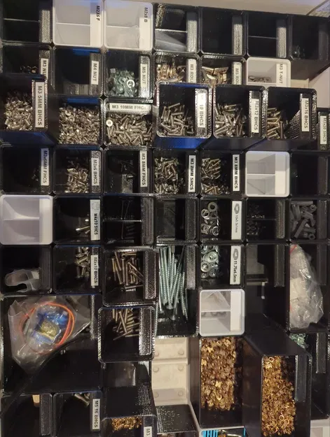 Khay Gridfinity có muỗng xúc và nhãn - Image 1