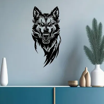 Tranh Đầu Sói Treo Tường