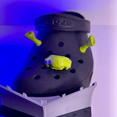 Phụ Kiện Giày Crocs In 3D Hình Shrek (Phiên Bản Nâng Cấp)