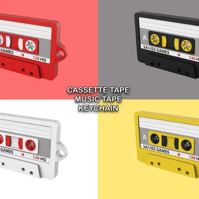 Móc khóa băng cassette nhạc