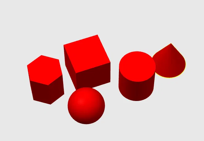 Hình học - Quả bóng, khối lập phương, hình trụ, nón và lăng trụ lục giác - Image 2