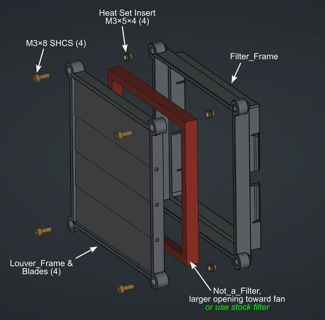 Cánh Lấy Gió Buồng Lọc Cho Creality K1 Max - Image 4