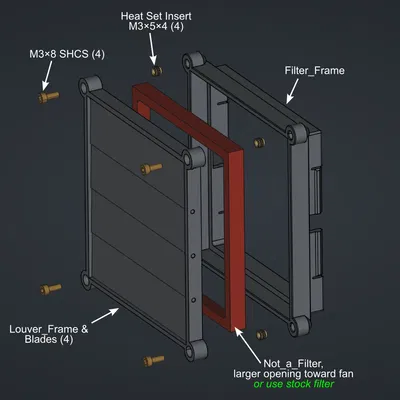 Cánh Lấy Gió Buồng Lọc Cho Creality K1 Max