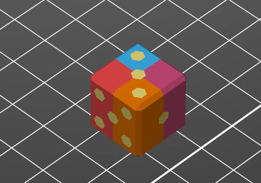 Khối Lập Phương Xúc Xắc Thử Màu Đa Sắc - Image 1