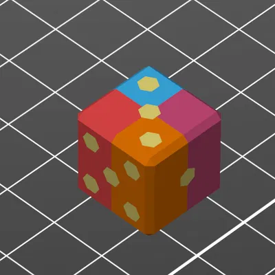 Khối Lập Phương Xúc Xắc Thử Màu Đa Sắc