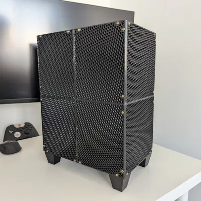 Case PC mATX nhỏ gọn, dùng nguồn ATX, card 260mm, KHÔNG cần ốc heat insert