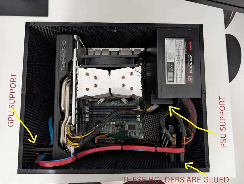 Case PC mATX nhỏ gọn, dùng nguồn ATX, card 260mm, KHÔNG cần ốc heat insert - Image 11
