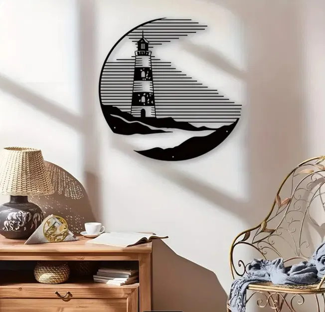 Tranh Tường Hải Đăng Biển Cả - Image 1