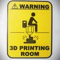Biển Cửa Toilet - Cảnh Báo! Phòng In 3D - Thumbnail 2