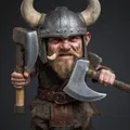 Mô Hình Viking Axeman MINIS - Thumbnail 1