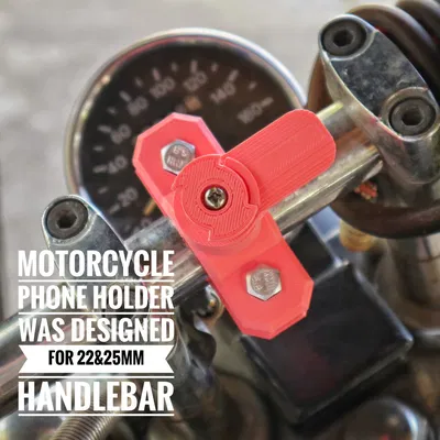 Kẹp Điện Thoại Xe Máy 22mm & 25mm - Có Cơ Chế Khóa